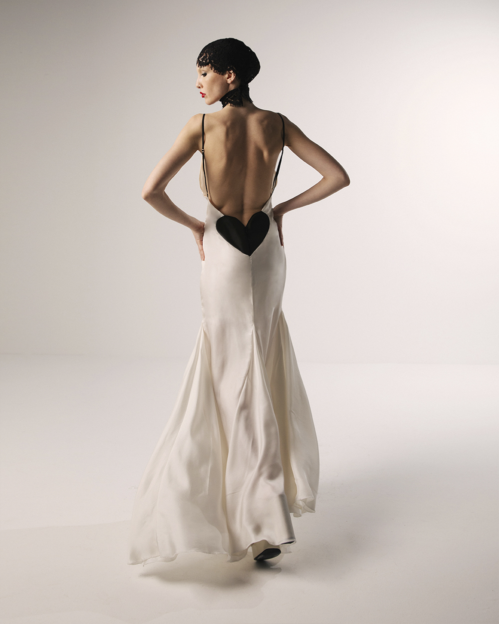 Heart Slip Dress White