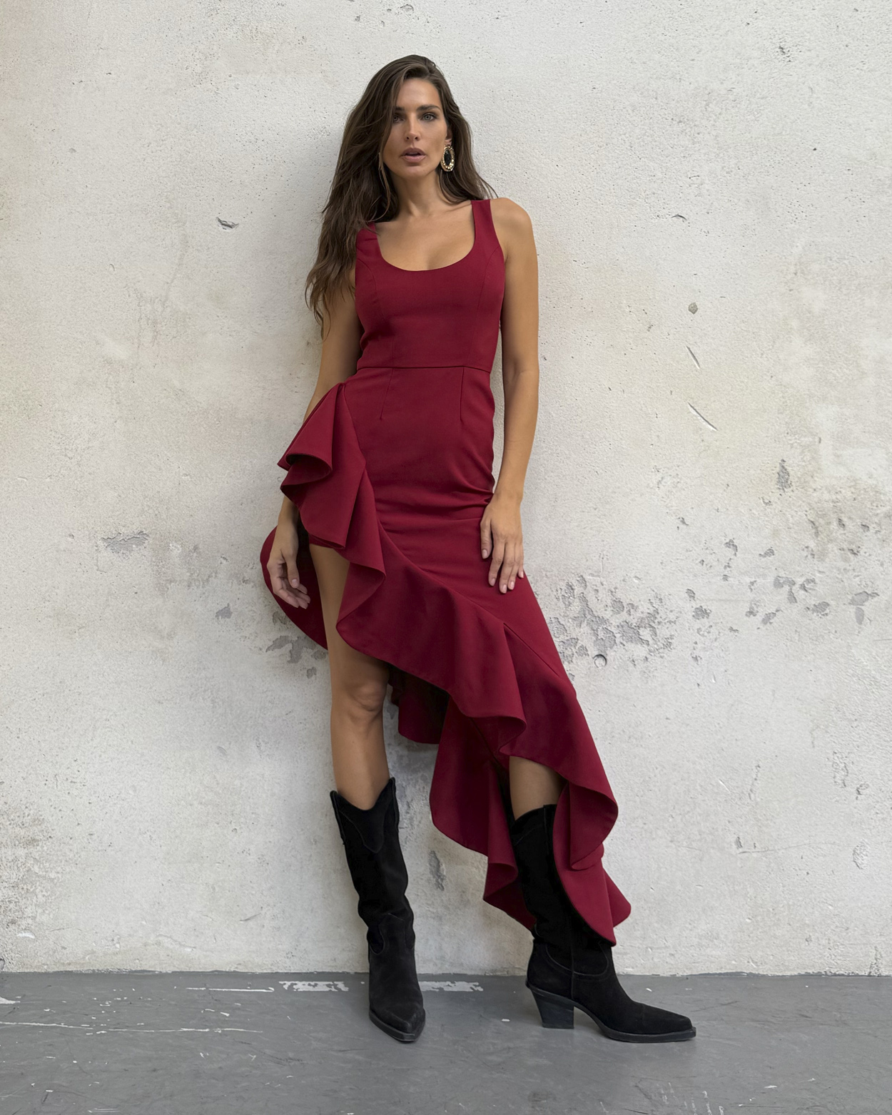 Malena Dress Burgundy