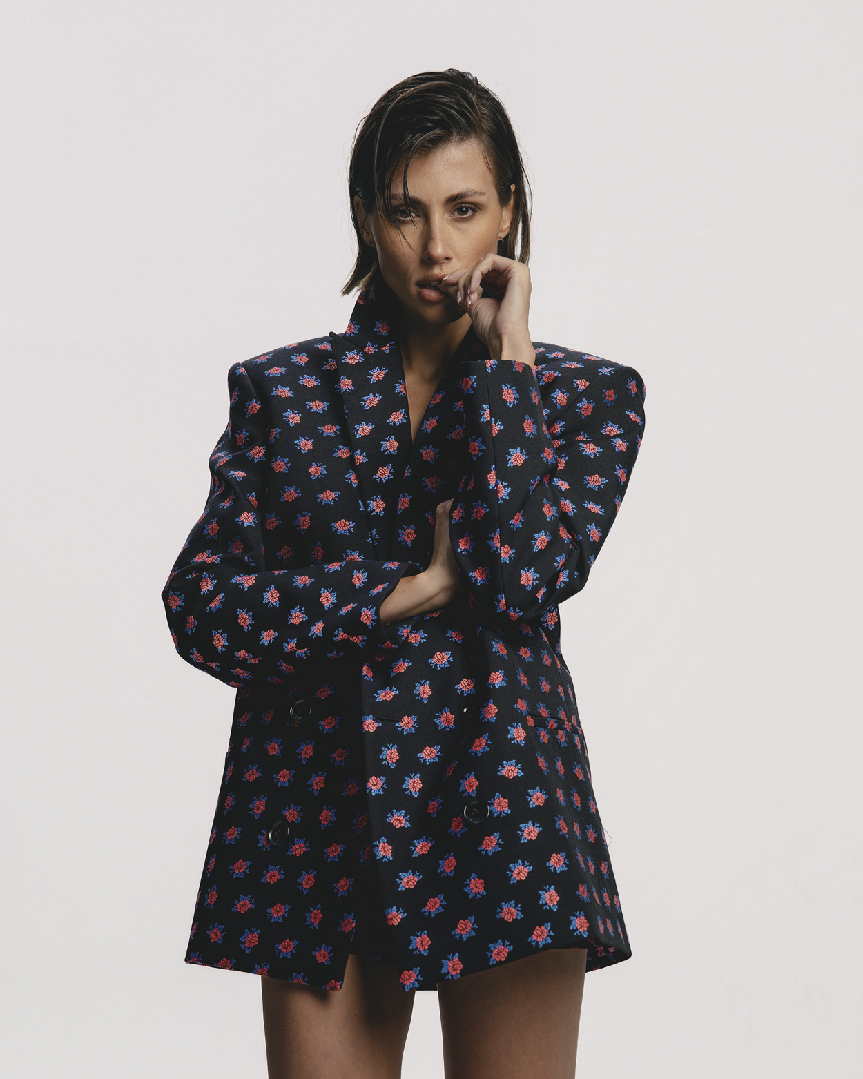 Bold Flowers Suit Jacket